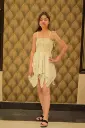 Smocked Handkerchief Hem Dress