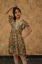 Rust Paisley Midi Dress