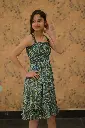 Emerald Paisley Smocked Midi Dress