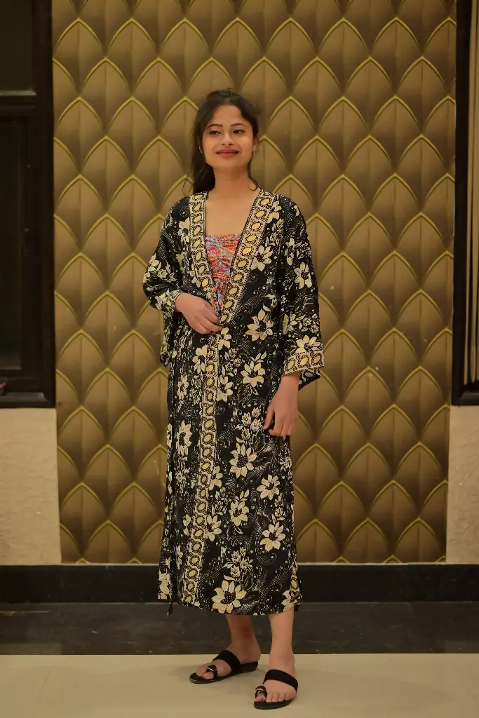 Midnight Bloom Kimono Top only