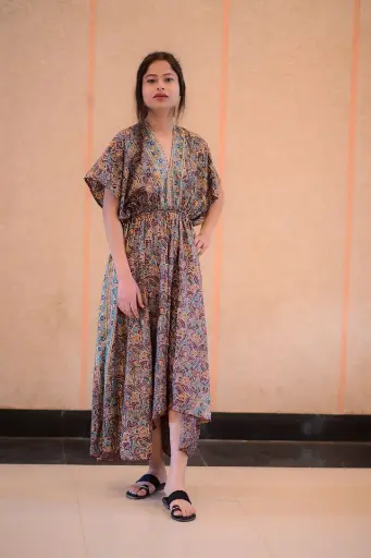 Paisley Boho Asymmetrical Dress