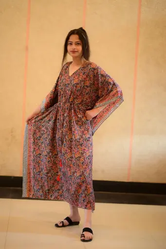 Bohemian Printed Kaftan Dress