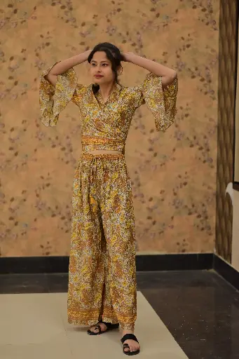 Golden Paisley Boho Co-ord Set