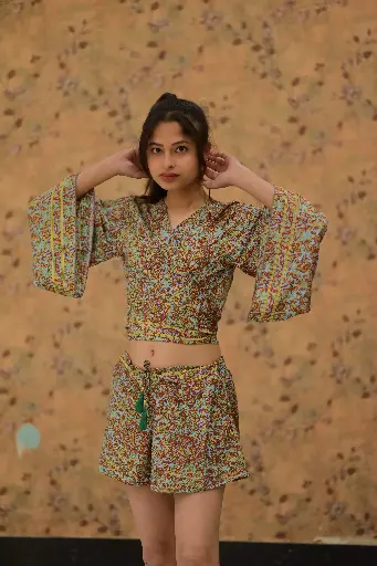 Serene Paisley Wrap Co-ord Set